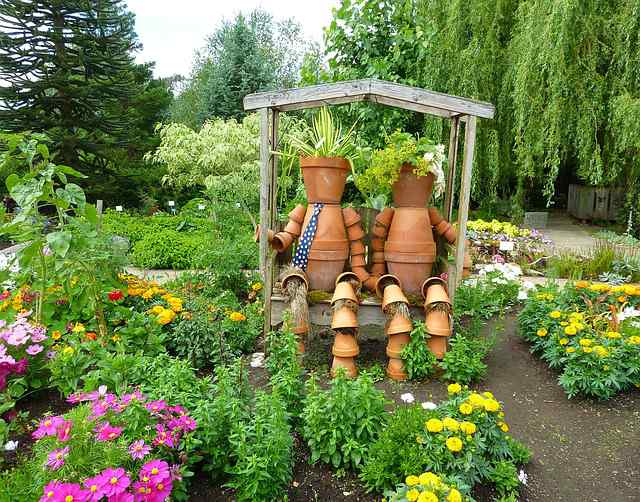 Pot de jardin insolite